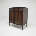 Vintage Style Elegant Bowfront Wooden Cabinet