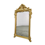 Ornate Rococo Style Gilded Arch Top Wall Mirror