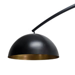 Mid-Century Modern Matte Black Arc Floor Lamp