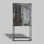 THE One Retro Glam Distressed Mirrored Glass Drinks Cabinet