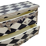 Bold Harlequin Monochrome Baroque Style Chest of Drawers