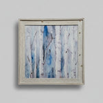 Serene Birch Forest Framed Original Watercolor Canvas Painting
