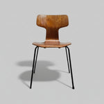 Fritz Hansen Model 3103 Vintage Teak Hammer Dining Chair