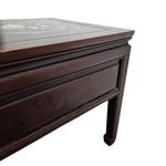Elegant Rosewood Side Table with Mother-of-Pearl Inlay