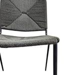 Marina Home Mid-Century Style Black Paper Cord Flair Stiletto Accent Dining Chair