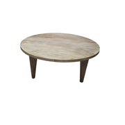 Round Natural Wood Coffee Table