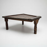 Rustic Bajot-Style Hand-Crafted Square Coffee Table