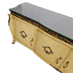 Ornate Baroque Style Gilded Cream Four Door Credenza Sideboard