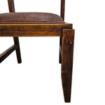 Heritage Antique Style Leather & Distressed Wood Chair