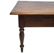 Rustic Solid Wood Table with Turned Legs