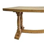 Rustic Solid Pine Curved Trestle Console Table