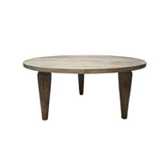 Round Natural Wood Coffee Table