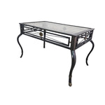 Classical Wrought Iron Glass Top Coffee Table