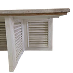 Marina Home Rustic Shutter Square Coffee Table