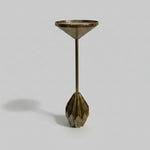 West Elm Mid-Century Style Faceted Brass Drink Table