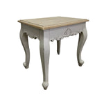 Provincial Scalloped Side Table with Natural Oak Top