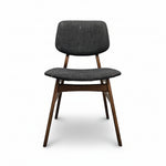 Sleek Scandi-Style Charcoal Fabric Dining Chair