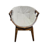 Home Centre Shai Solid Wood Barrel Accent Chair