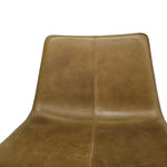 Sleek Mid-Century Sand Leather Lounge Chair