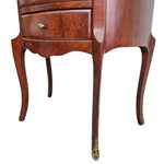 Grand Louis XVI Style Green Marble Top Demilune Commode
