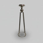 Home Center Retro Silver Metal Pillar Candle Holder Stand