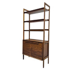 Crate & Barrel Mid-Century Style Tate Walnut Storage Bookcase