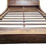 Handcrafted Solid Wood Curved Sleigh Bed Frame