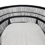 Sculptural Black Hand-Woven Rattan Tub Style Accent Armchair