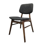 Sleek Scandi-Style Charcoal Fabric Dining Chair