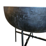 Blackened Round Reclaimed Wood Coffee Table
