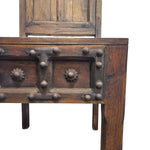 Heritage Style Solid Wood Carved Medieval Accent Chair