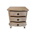 French Provincial Hand-Carved Bedside Chest