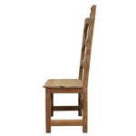 Rustic Wave-Back Artisan Dining Chair