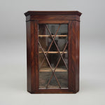 George III Style Mahogany Astragal Glazed Corner Cabinet