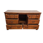 Ethan Allen Classic Country Solid Wood Star-Carved Dresser