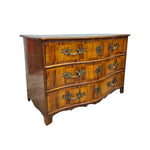 Heritage Inlaid Kingwood Three Drawer Serpentine Commode Chest