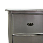 Glamorous Silver Leaf French Provincial Bedside Table