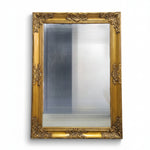 Ornate Baroque Inspired Gilded Gold Large Rectangular Wall Mirror