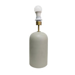 Refined Matte Grey Capsule Ceramic Table Lamp with Linen Shade