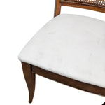 Colonial Style Teak and Woven Rattan Dining Accent Chair
