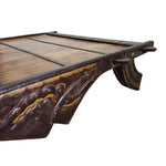 Hand-Carved Antique Style Low Profile Coffee Table