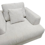 Home Center Modern Comfort Beige Textured Fabric Cuddle Armchair