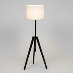 Sleek Minimalist Tripod Floor Lamp in Matte Black