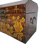 Heritage Chinese Hand Painted Solid Wood Miniature Storage Chest