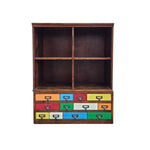 Eclectic Multi-Colored 12-Drawer Artist Cabinet