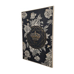 Regal Botanical Black and Gold Canvas Framed Statement Wall Frame