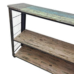 Industrial Iron & Reclaimed Wood 3-Tier Console