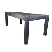 Modern Dark Wood Dining Table with Grooved Detail