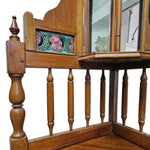 Exquisite Victorian Style Mirrored Carved Timber Corner Display Shelf