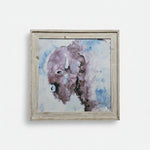 Carol Robinson Buffalo on Blue Original Framed Watercolor Painting